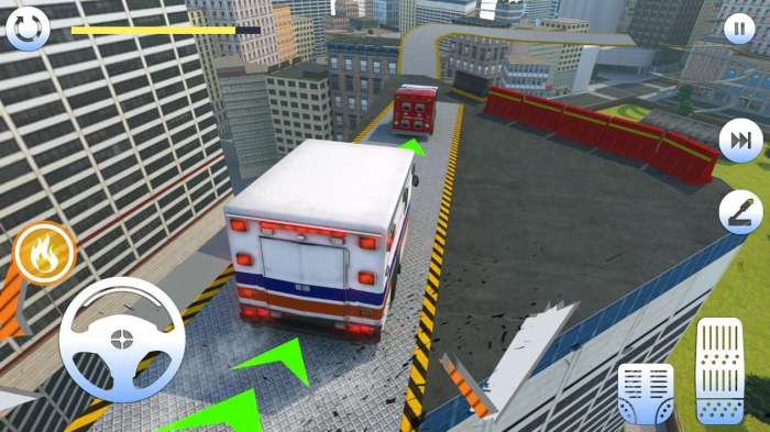 救护车房顶上跳下