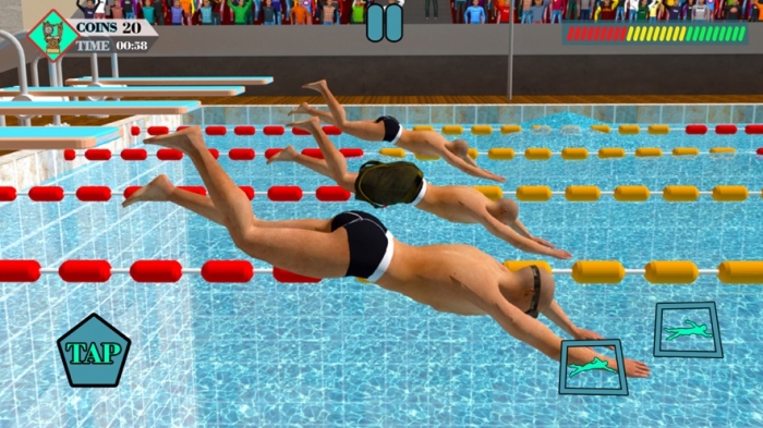 夏季运动游泳比赛