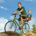 自行车带儿子