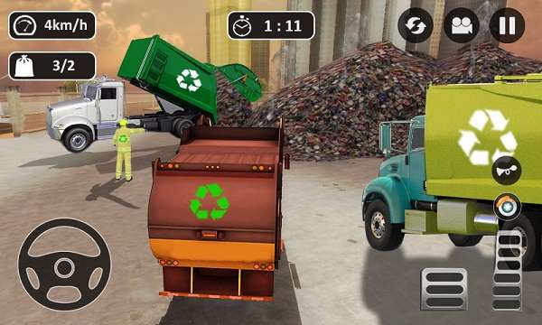 模拟垃圾车清洁