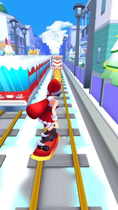 地铁圣诞老人公主赛跑者