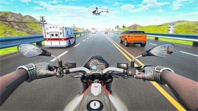 交通骑手摩托车赛车